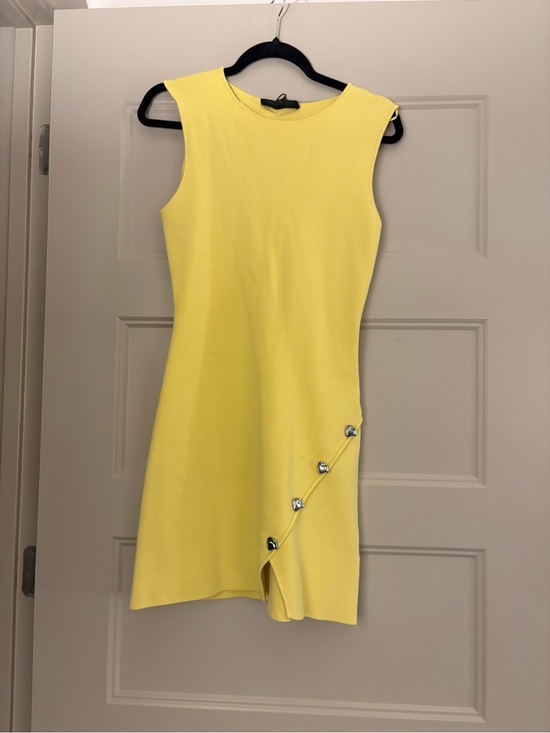 Zara Dresses & Skirts - Zara NWT Sleeveless Yellow Jewel-Accent Bodycon Dress